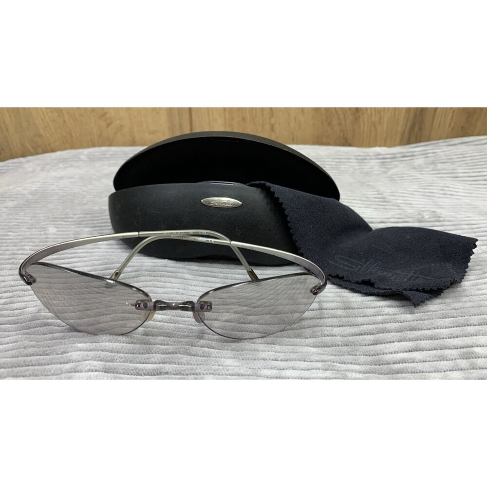 Silhouette SPX M 3172 6101 Rimless Sunglasses Austria Y2K w/ Case